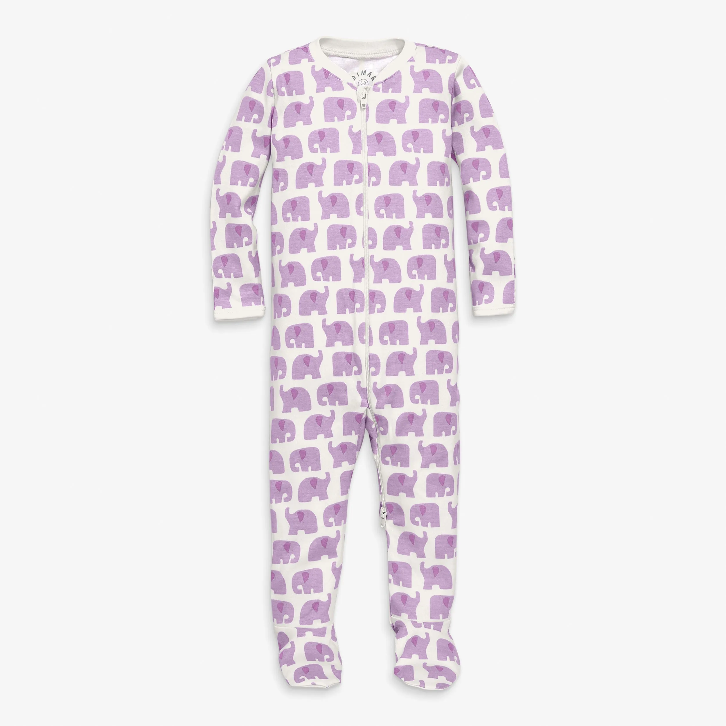 Organic animal friends zip footie