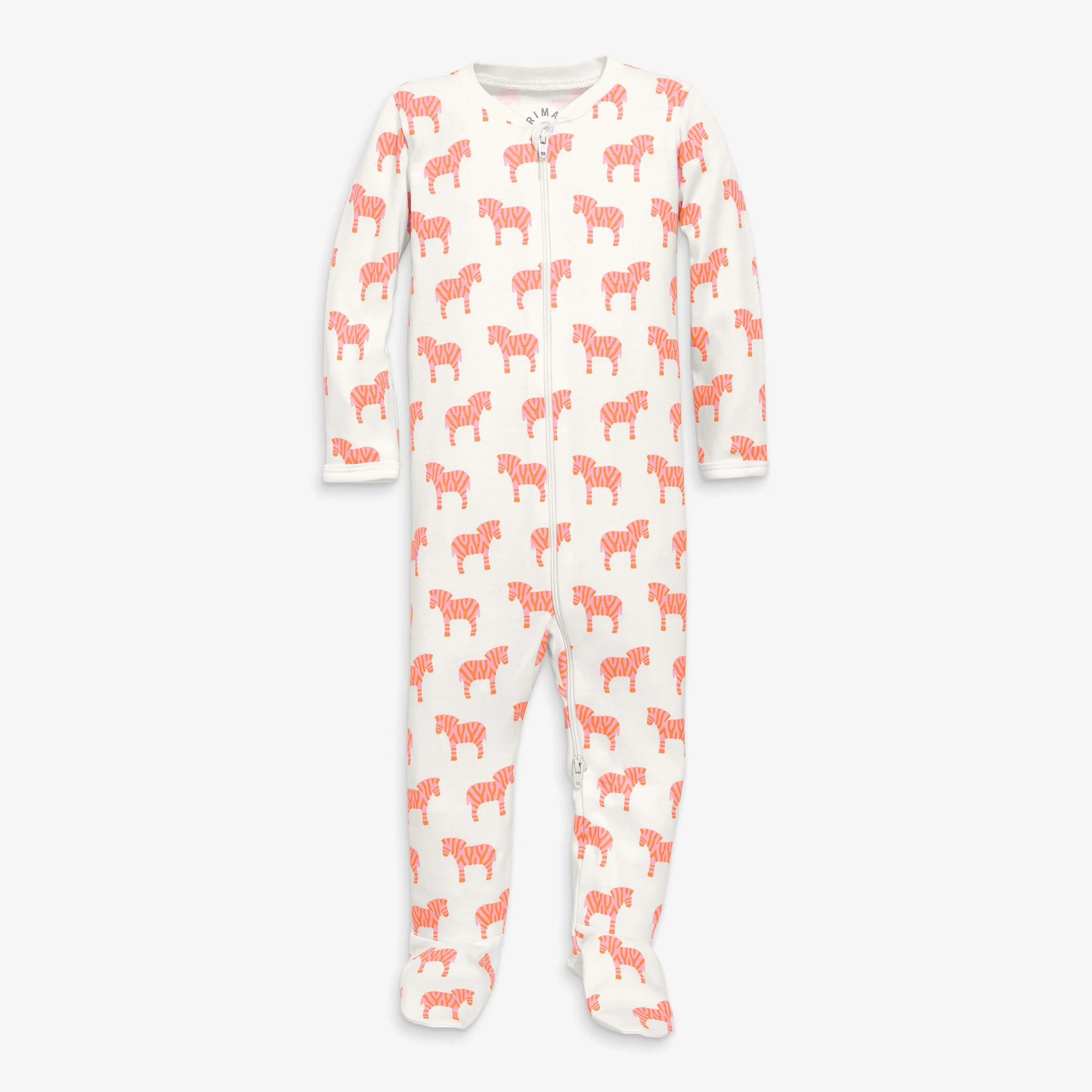 Organic animal friends zip footie