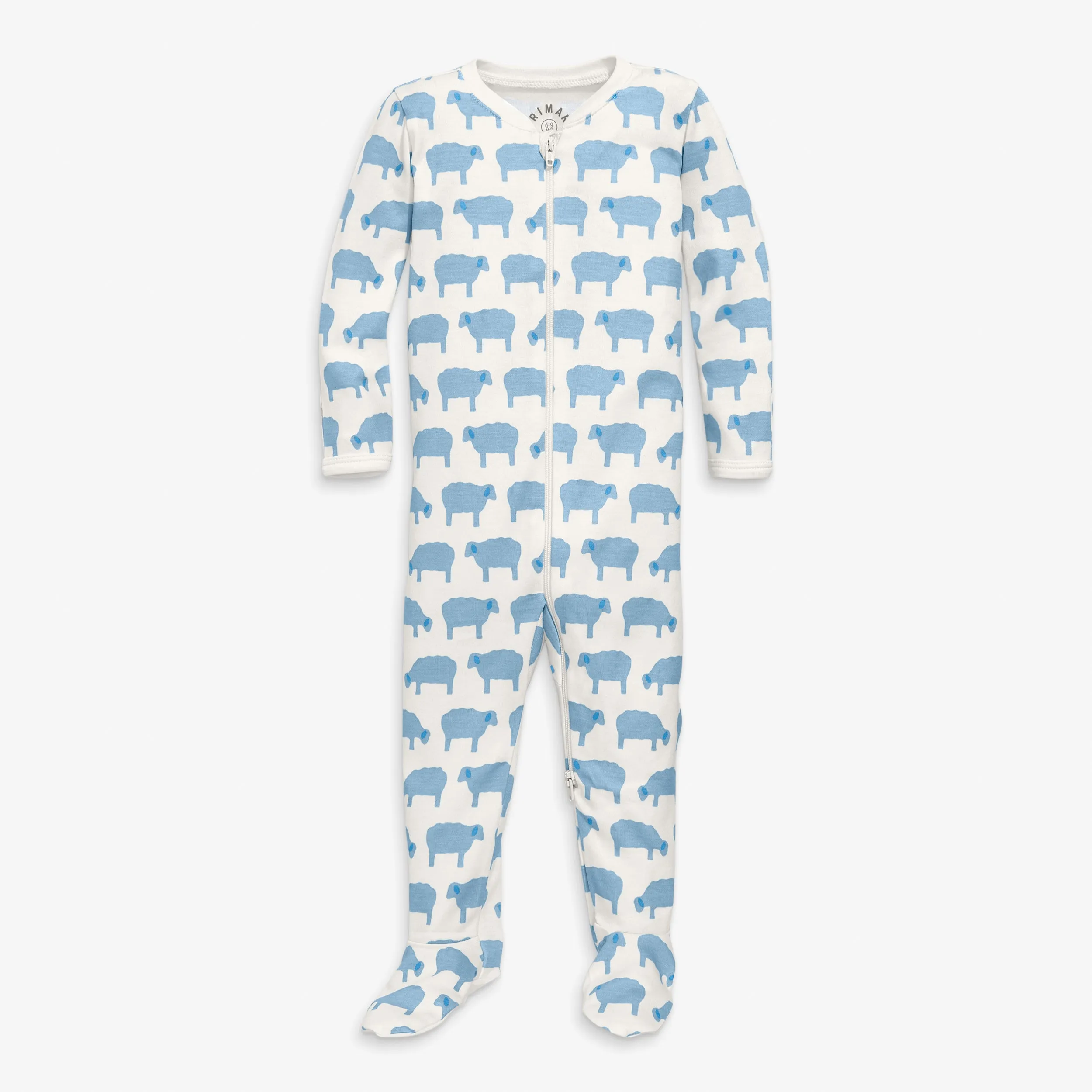 Organic animal friends zip footie