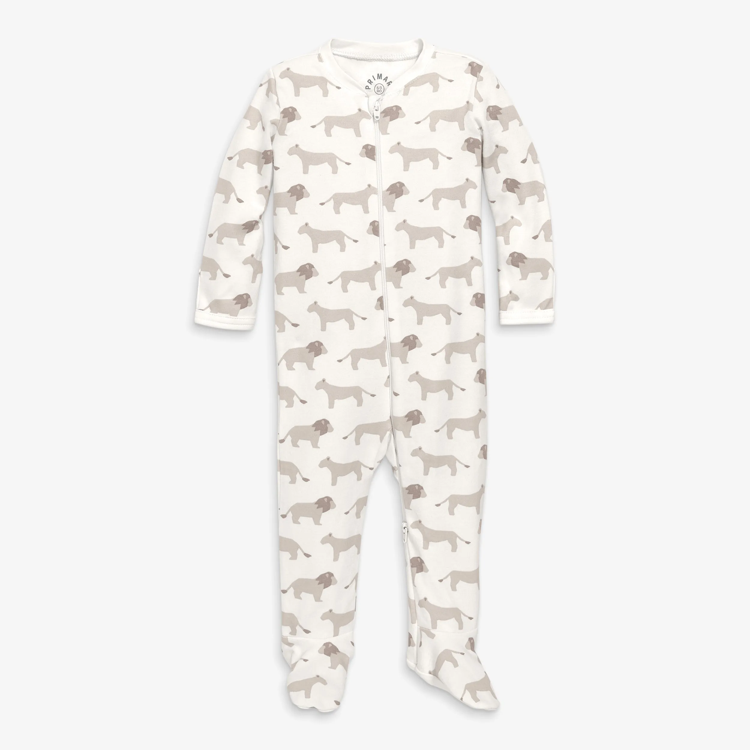 Organic animal friends zip footie