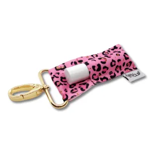 Pink Leopard LippyClip® KISS for larger lip balms