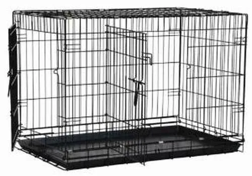 Precision Pet Products Provalu Double Door Dog Crate Black