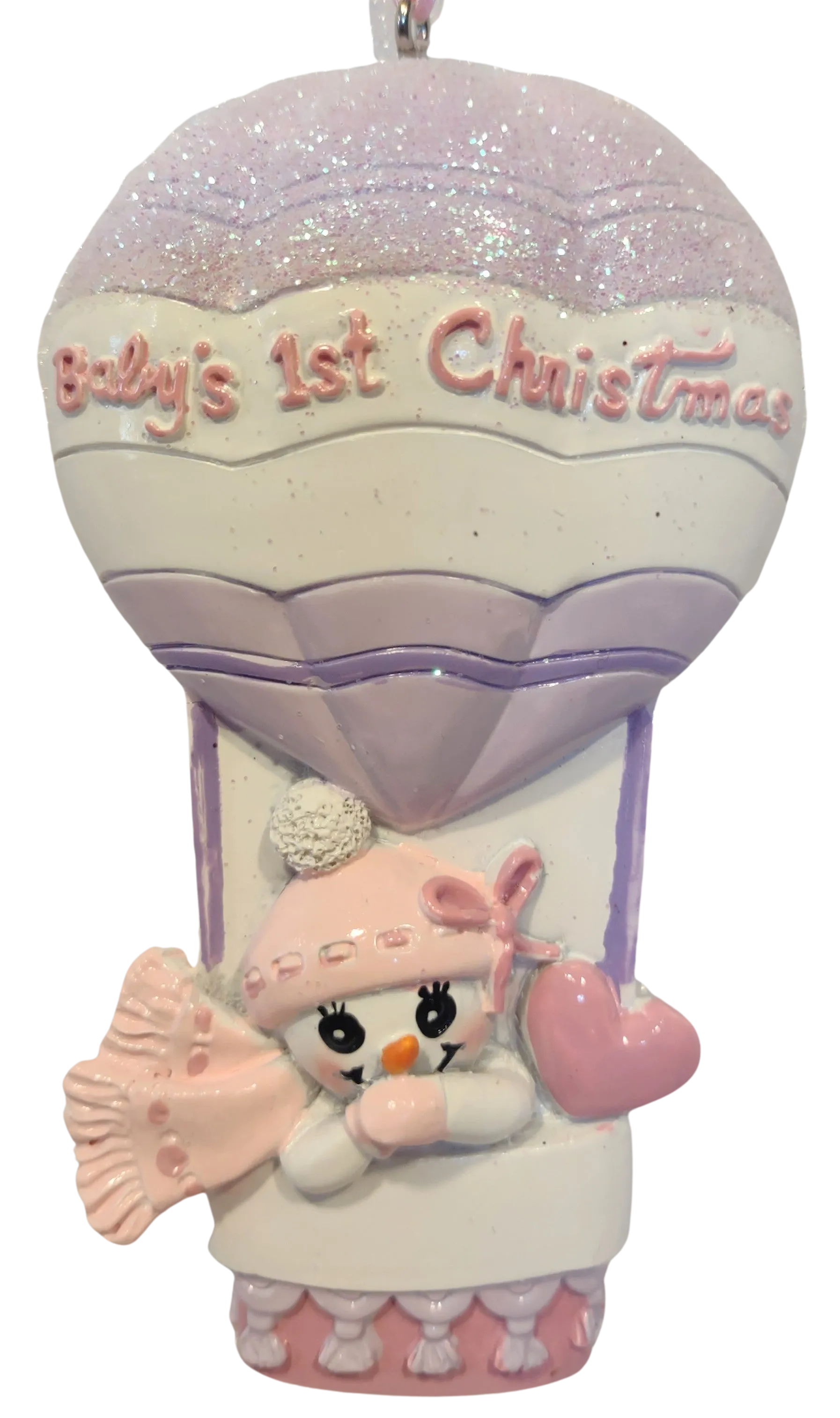 "Baby's 1st Christmas" Boy and Girl Hot Air Balloon Ornaments  Assortment 4"