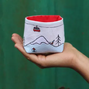 snowy mountains mini pot sewing project