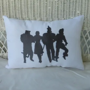 Wizard of OZ Pillow, Embroidered Silhouette pillows