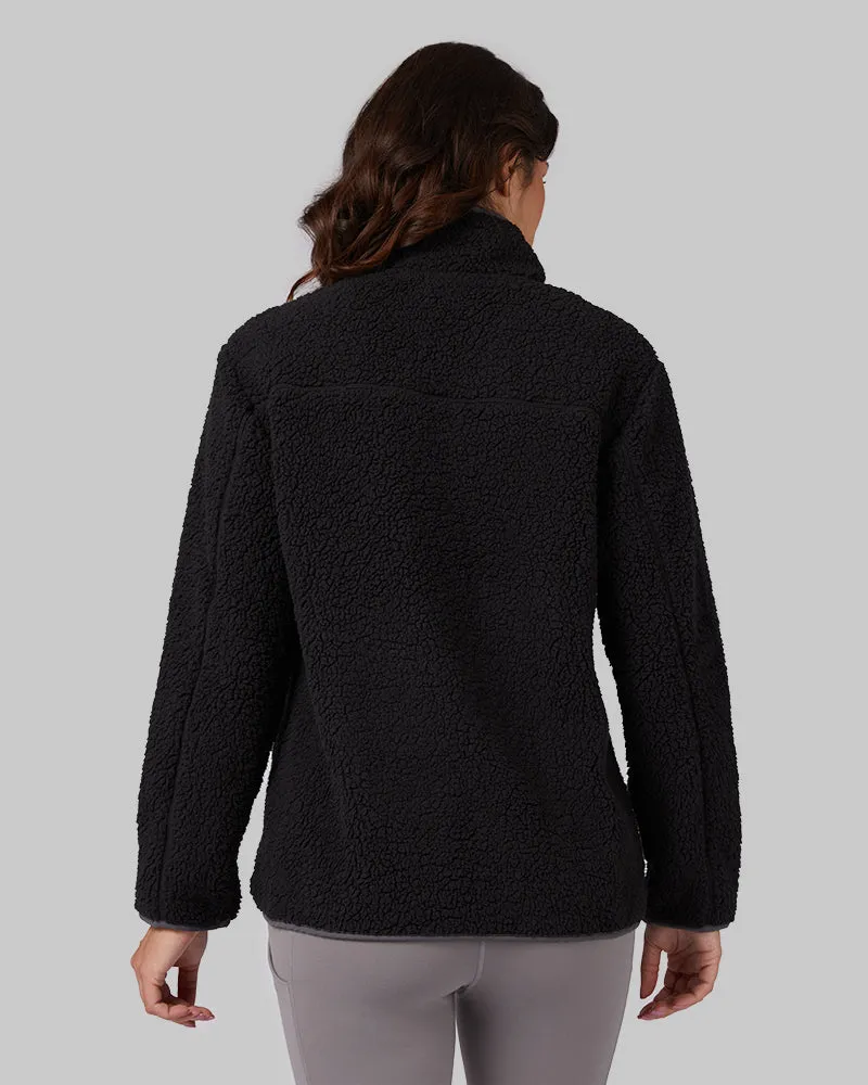 WOMEN'S COZY SHERPA SNAP JACKET