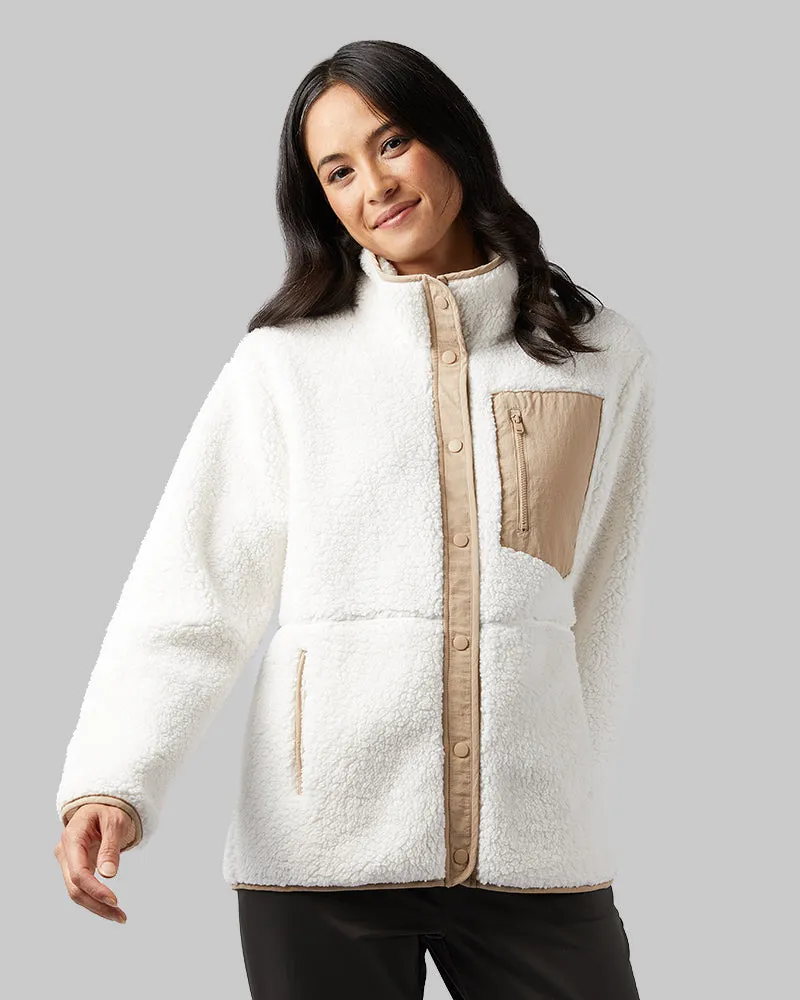 WOMEN'S COZY SHERPA SNAP JACKET