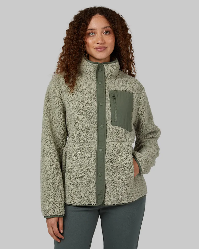 WOMEN'S COZY SHERPA SNAP JACKET