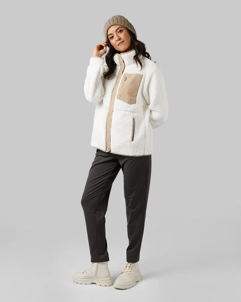 WOMEN'S COZY SHERPA SNAP JACKET