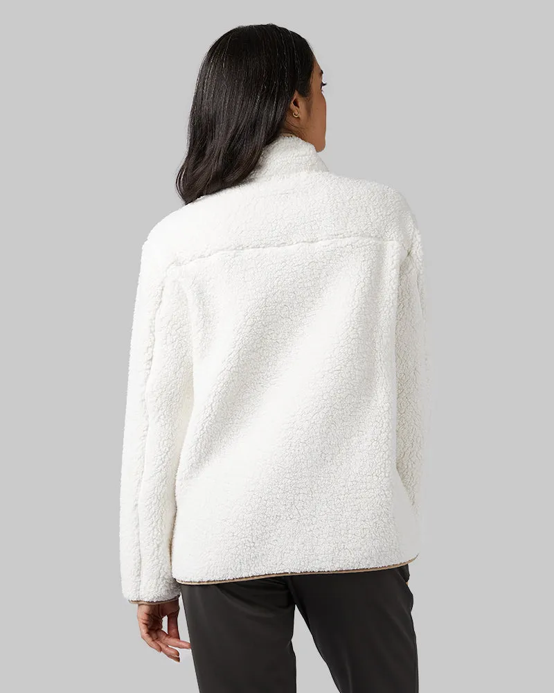 WOMEN'S COZY SHERPA SNAP JACKET