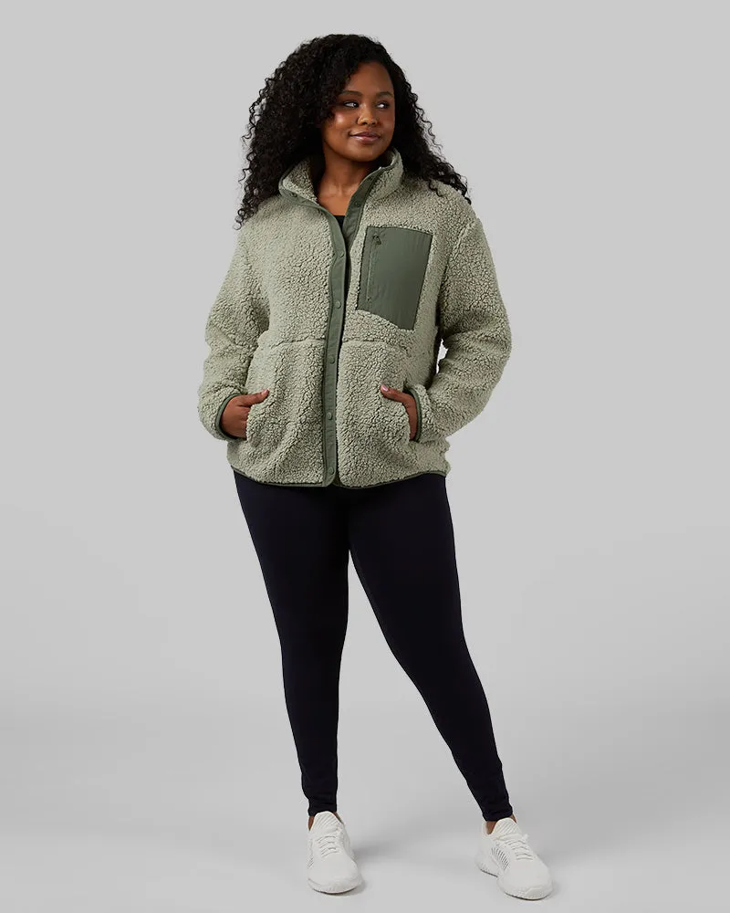 WOMEN'S COZY SHERPA SNAP JACKET